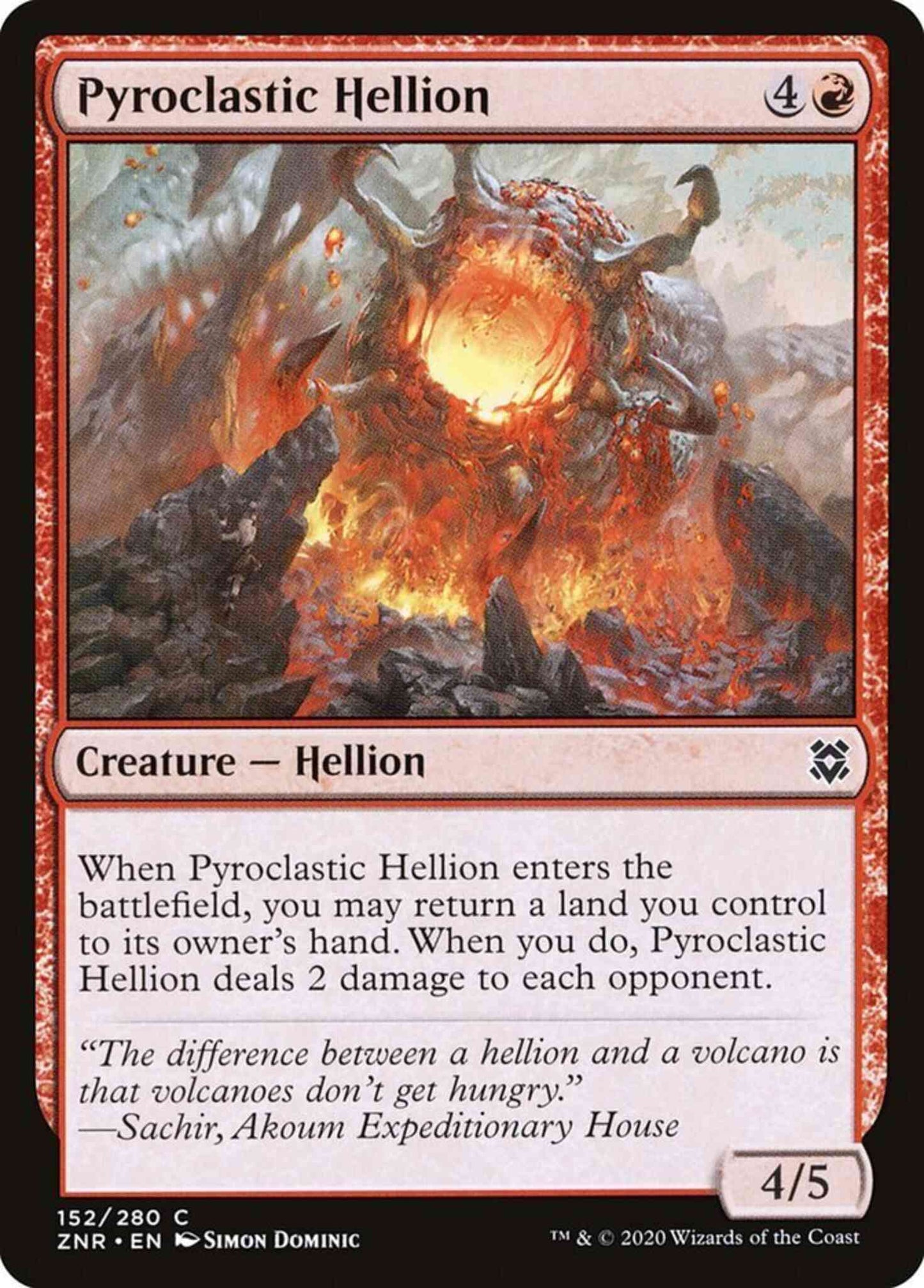 Pyroclastic Hellion [152] [Zendikar Rising] [Non-Foil]