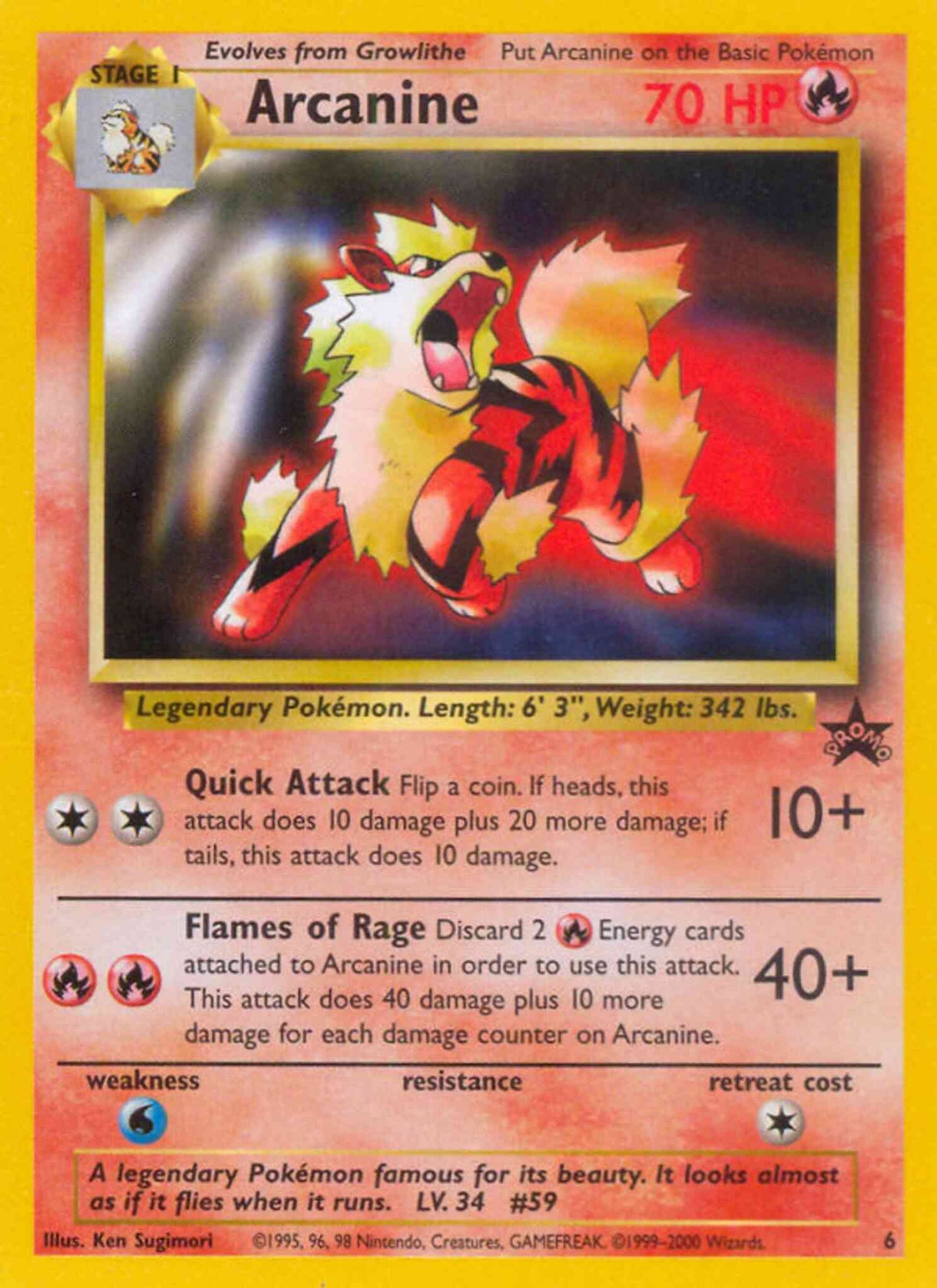 Arcanine - 6/53 - Promo [basep-6] [Non-Holo]
