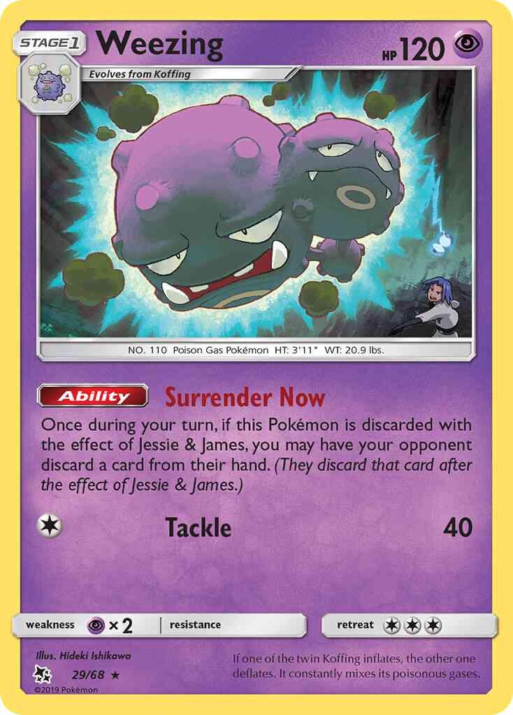 Weezing - 29/68 - Rare [sm115-29] [Reverse Holo]