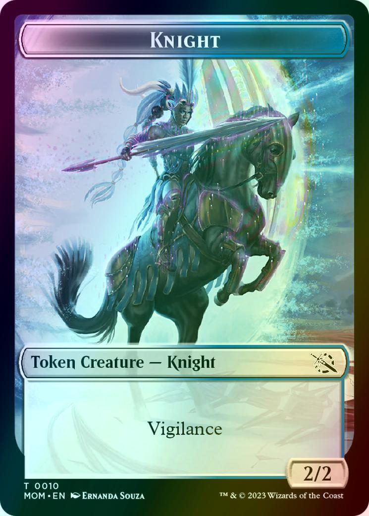First Mate Ragavan Token (06) // Knight Token (10) [March of the Machine: Tokens] [Foil]