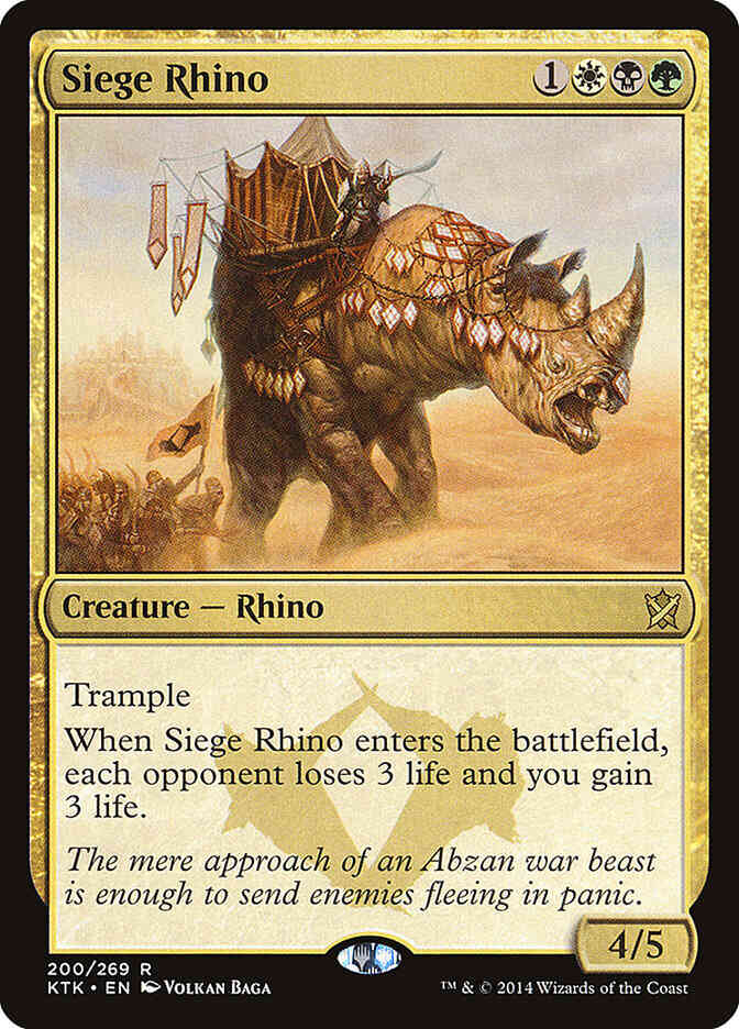 Siege Rhino [200] [Khans Of Tarkir] [Non-Foil]