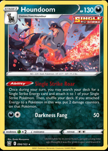 Houndoom - 096/163 - Theme Deck Exclusive [swsh5msp-096] [Non-Holo]
