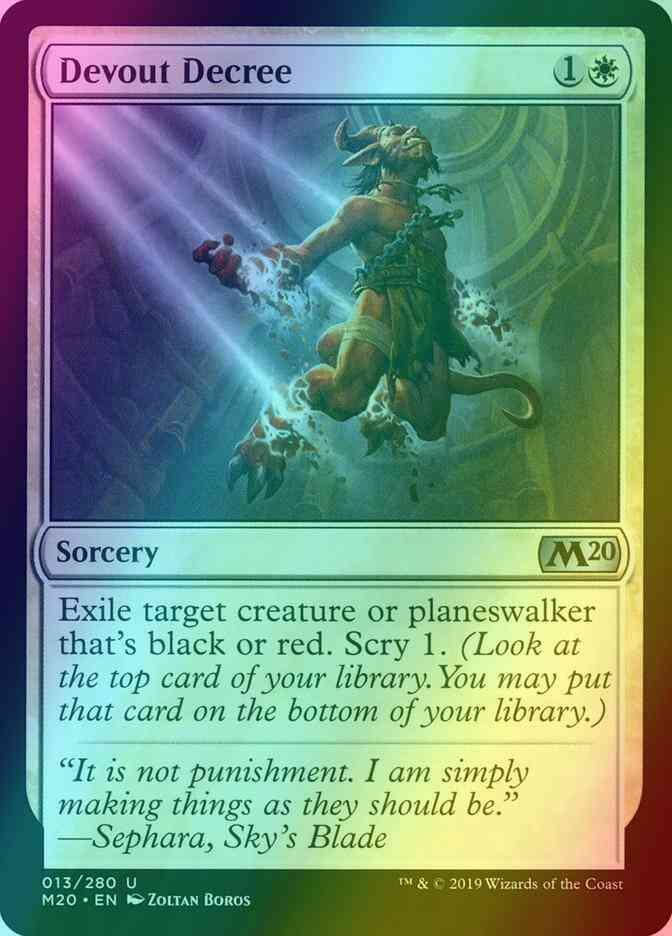 Devout Decree [13] [Core Set 2020] [Foil]