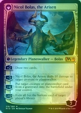 Nicol Bolas, the Ravager // Nicol Bolas, the Arisen [218] [Core Set 2019] [Foil]