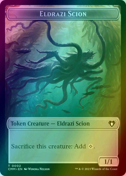 Eldrazi Scion Token (02) // Phyrexian Beast Token (34) [Commander Masters: Tokens] [Foil]