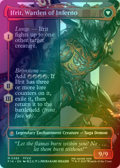 Clive, Ifrit's Dominant // Ifrit, Warden of Inferno [385] [Borderless] [Character] [FINAL FANTASY] [Foil]