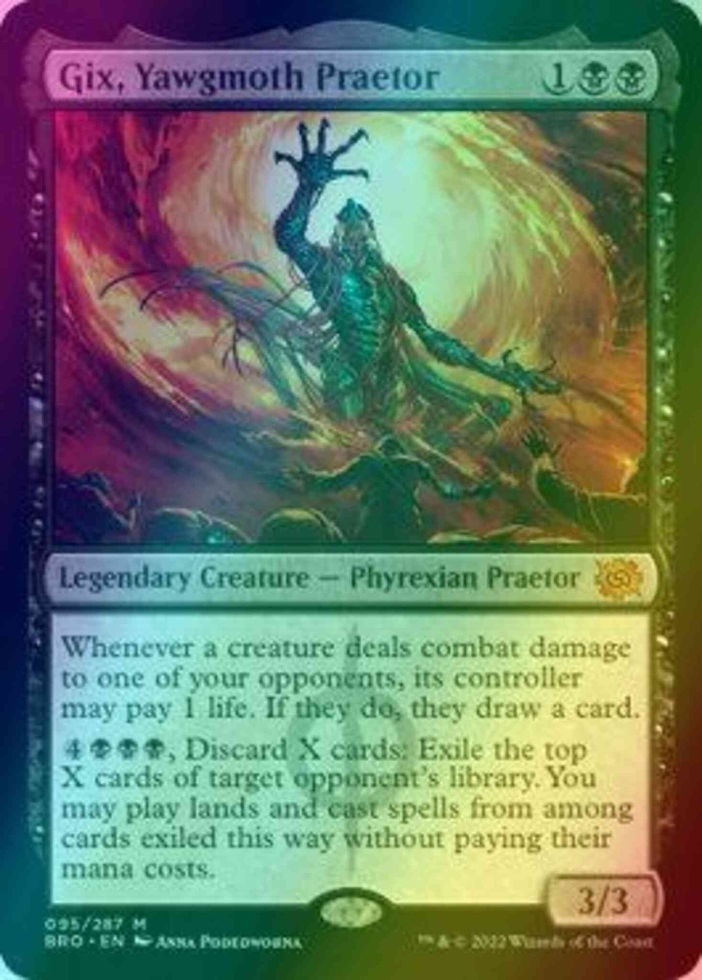 Gix, Yawgmoth Praetor [95] [The Brothers' War] [Foil]