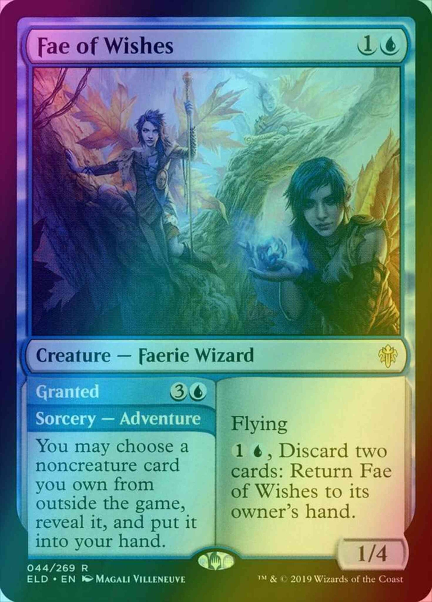 Fae of Wishes // Granted [44] [Throne of Eldraine] [Foil]