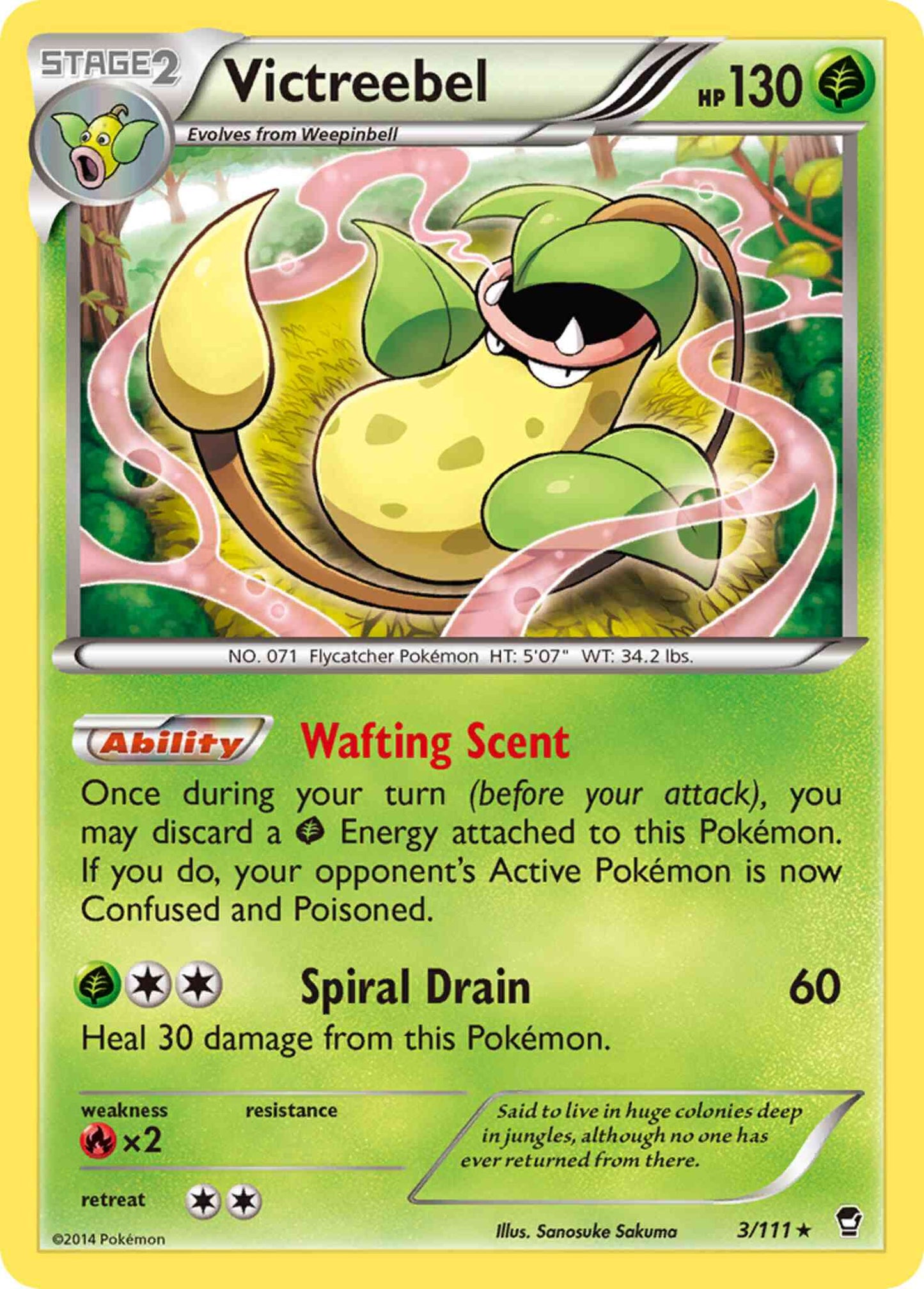 Victreebel - 3/111 - Rare Holo [xy3-3] [Reverse Holo]