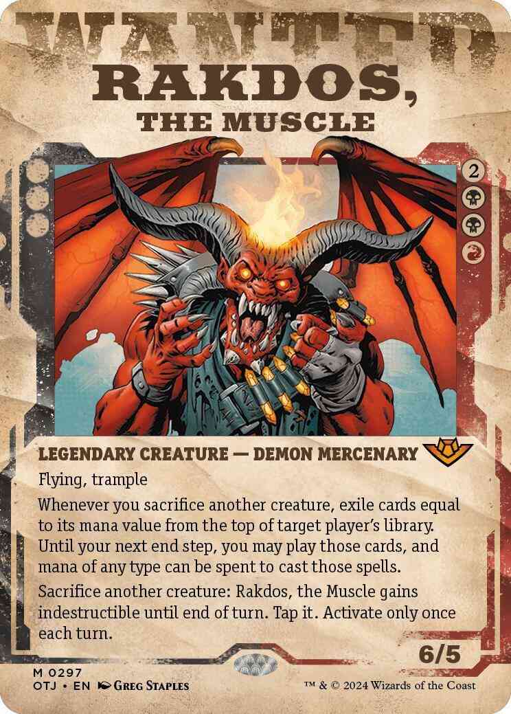 Rakdos, the Muscle [297] [Wanted Poster Showcase] [Outlaws of Thunder Junction] [Non-Foil]