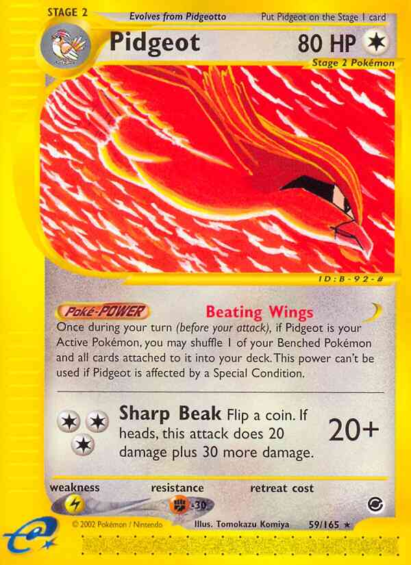 Pidgeot - 59/165 - Rare [ecard1-59] [Non-Holo]