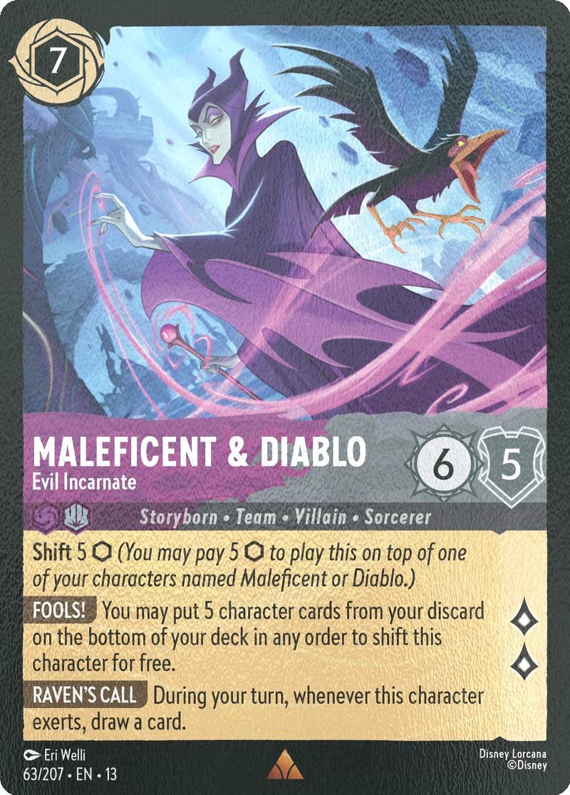 Maleficent & Diablo - Evil Incarnate - 63/204 [Attack of the Vine!] [Cold Foil]