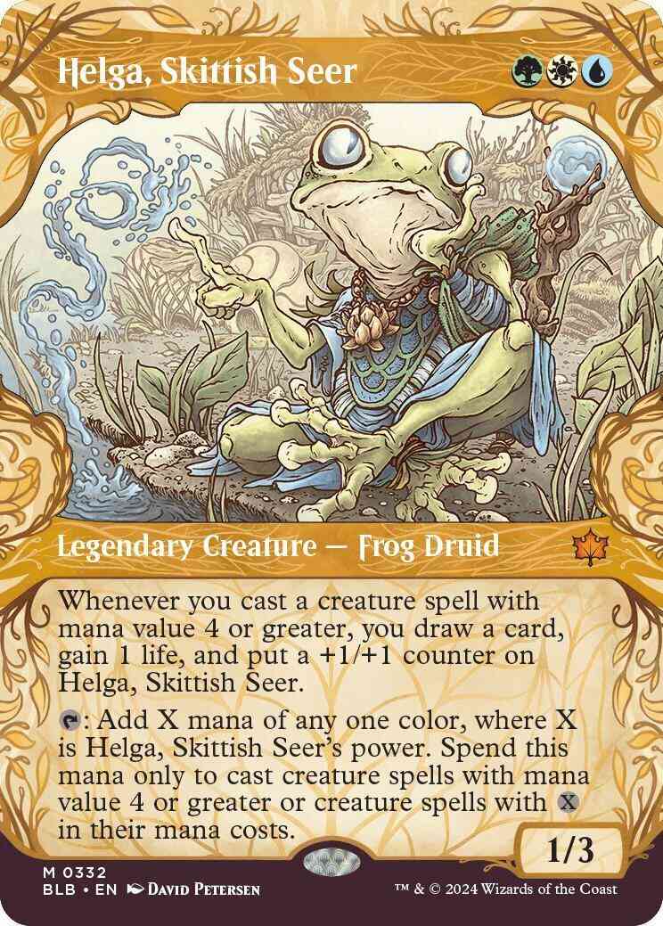 Helga, Skittish Seer [332] [Woodland Showcase] [Bloomburrow] [Non-Foil]