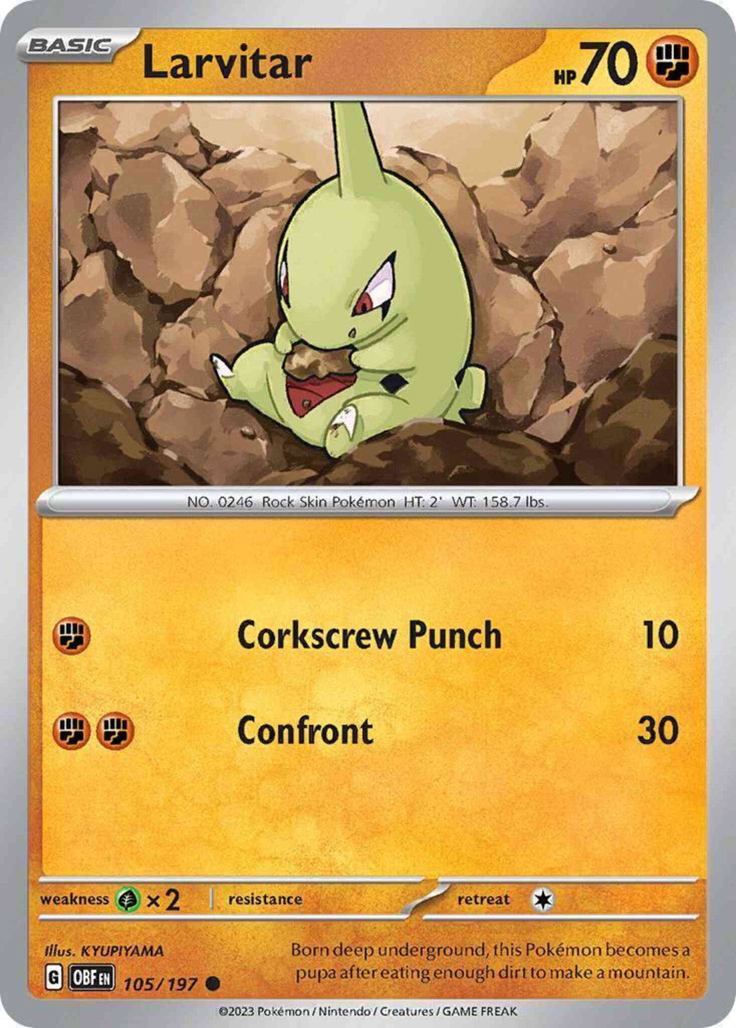 Larvitar - 105/197 - Common [sv03-105] [Non-Holo]