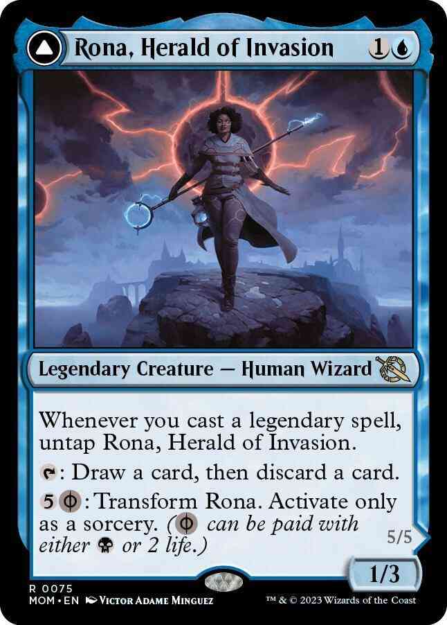 Rona, Herald of Invasion // Rona, Tolarian Obliterator [75] [March of the Machine] [Non-Foil]