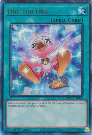 One for One - Alternate Art - RA03-EN056 - Prismatic Ultimate Rare - 1st Edition