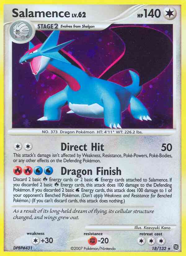 Salamence - 18/132 - Rare Holo [dp3-18] [Reverse Holo]