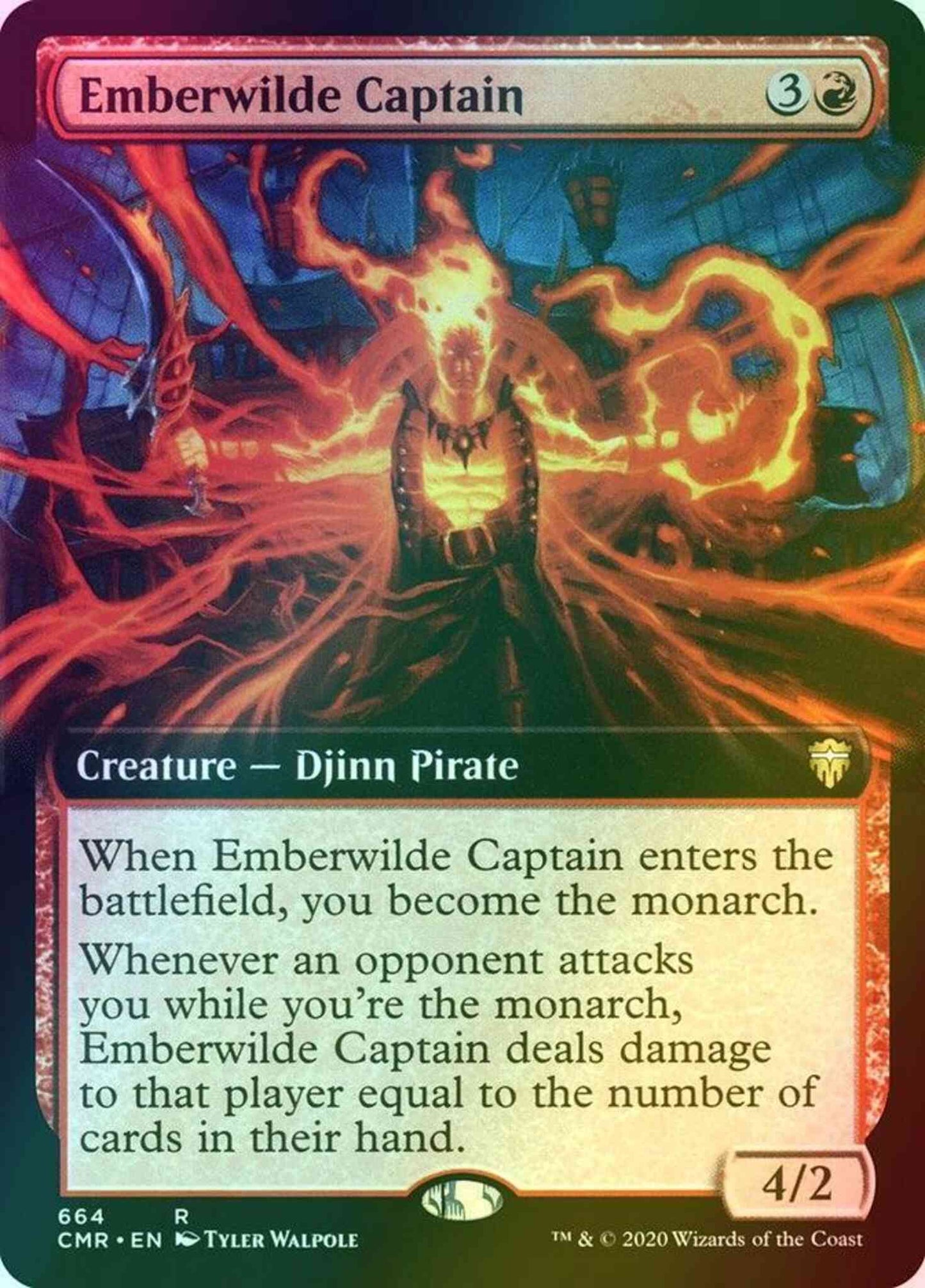 Emberwilde Captain [664] [Extended Art] [Commander Legends] [Foil]