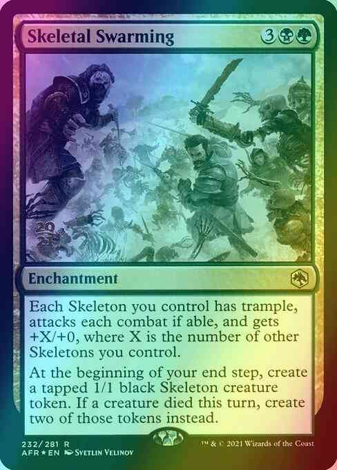 Skeletal Swarming [Prerelease] [232s] [Adventures in the Forgotten Realms Promos] [Foil]