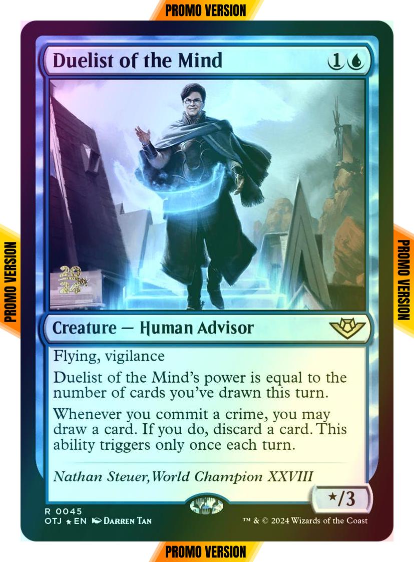 Duelist of the Mind [45s] [Prerelease] [Outlaws of Thunder Junction: Promos] [Foil]