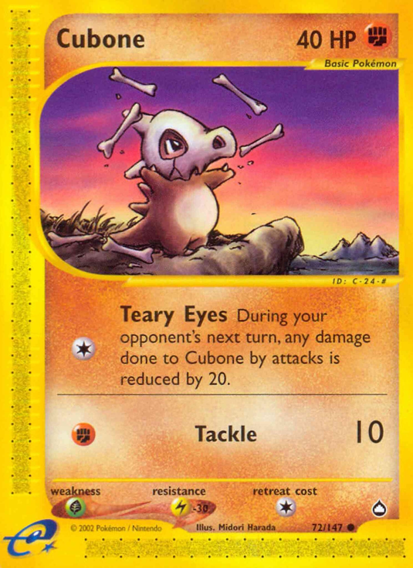 Cubone - 72/147 - Common [ecard2-72] [Non-Holo]