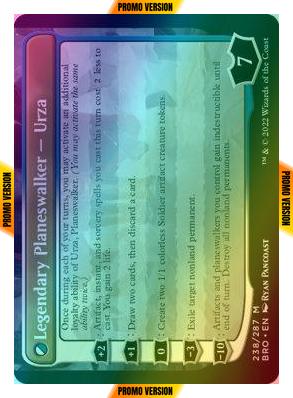 The Mightstone and Weakstone // Urza, Planeswalker [238as] [Prerelease] [The Brothers' War: Promos] [Foil]