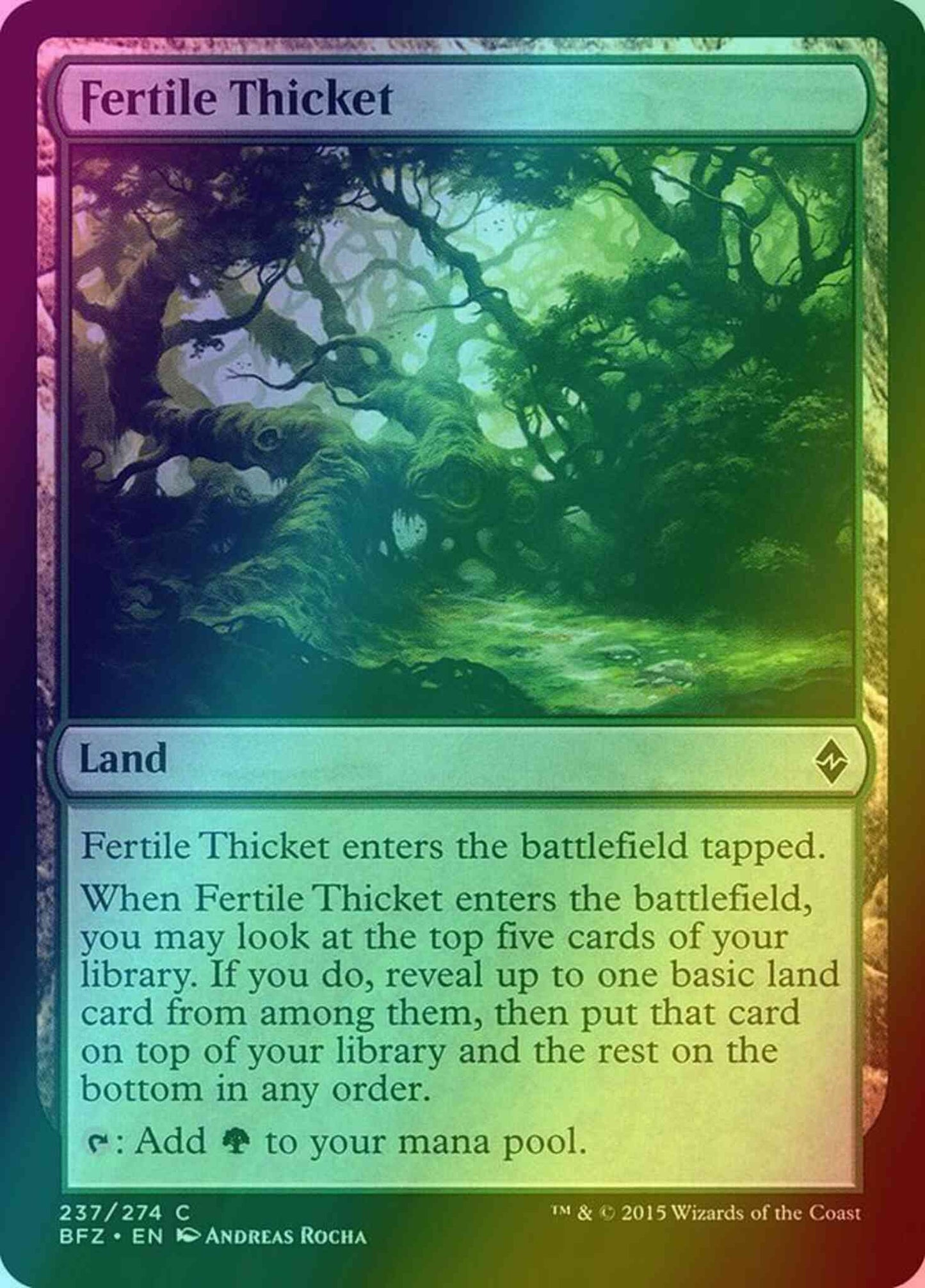 Fertile Thicket [237] [Battle for Zendikar] [Foil]