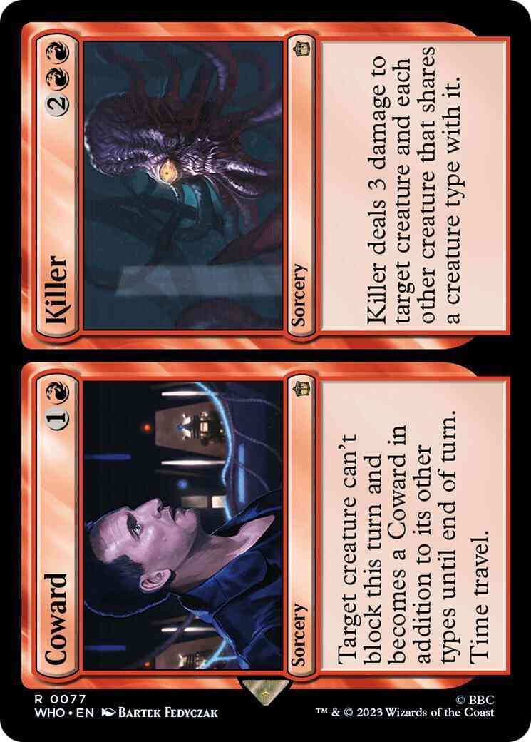Coward // Killer [77] [Universes Beyond: Doctor Who] [Non-Foil]