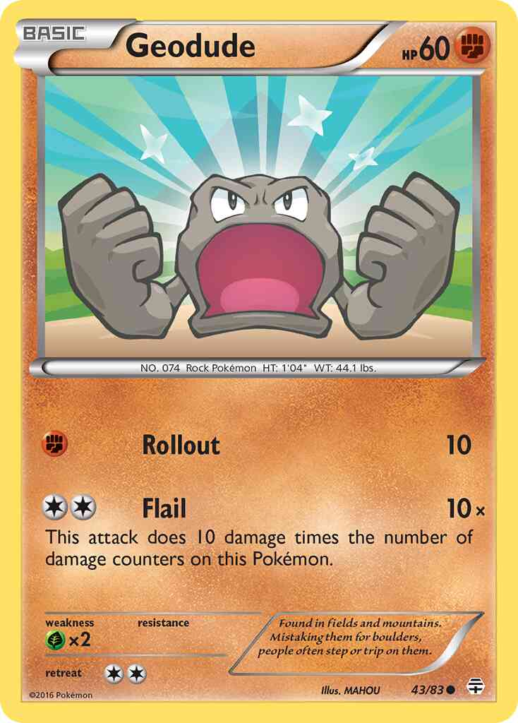 Geodude - 43/83 - Common [g1-43] [Reverse Holo]