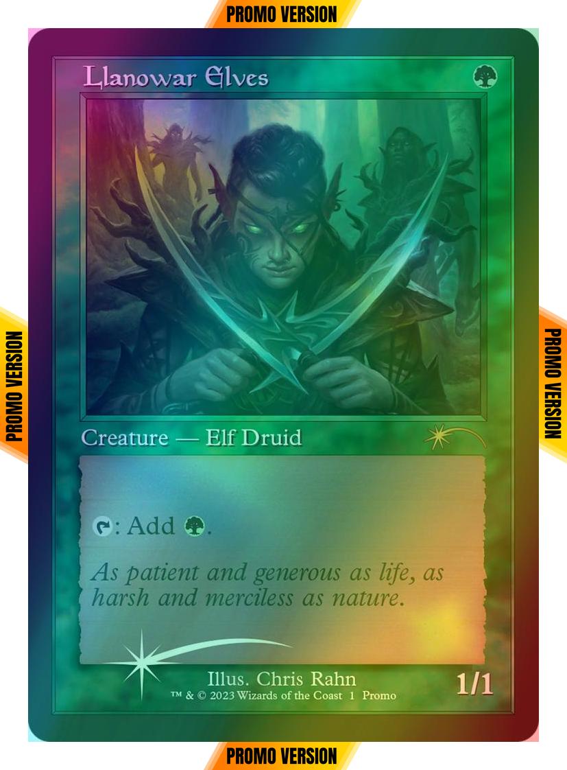 Llanowar Elves [1] [Retro Frame] [Resale Promos] [Foil]