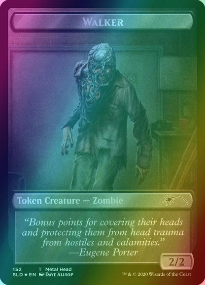 Walker Token (151) // Walker Token (152) [0151] [Full Art] [Walking Dead] [Secret Lair Drop] [Foil]