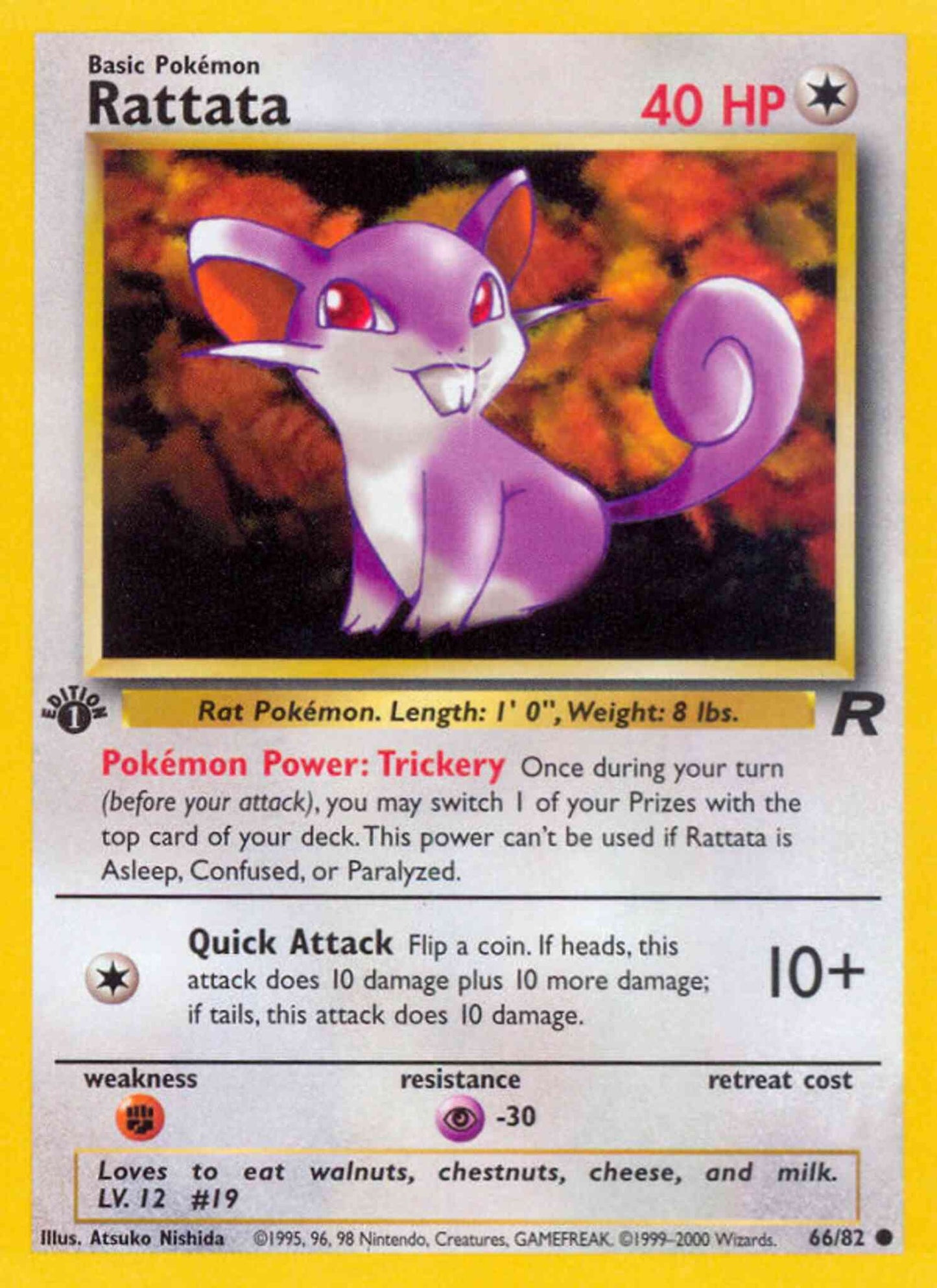 Rattata - 66/82 - Common - 1st Edition [base5-66] [Non-Holo]