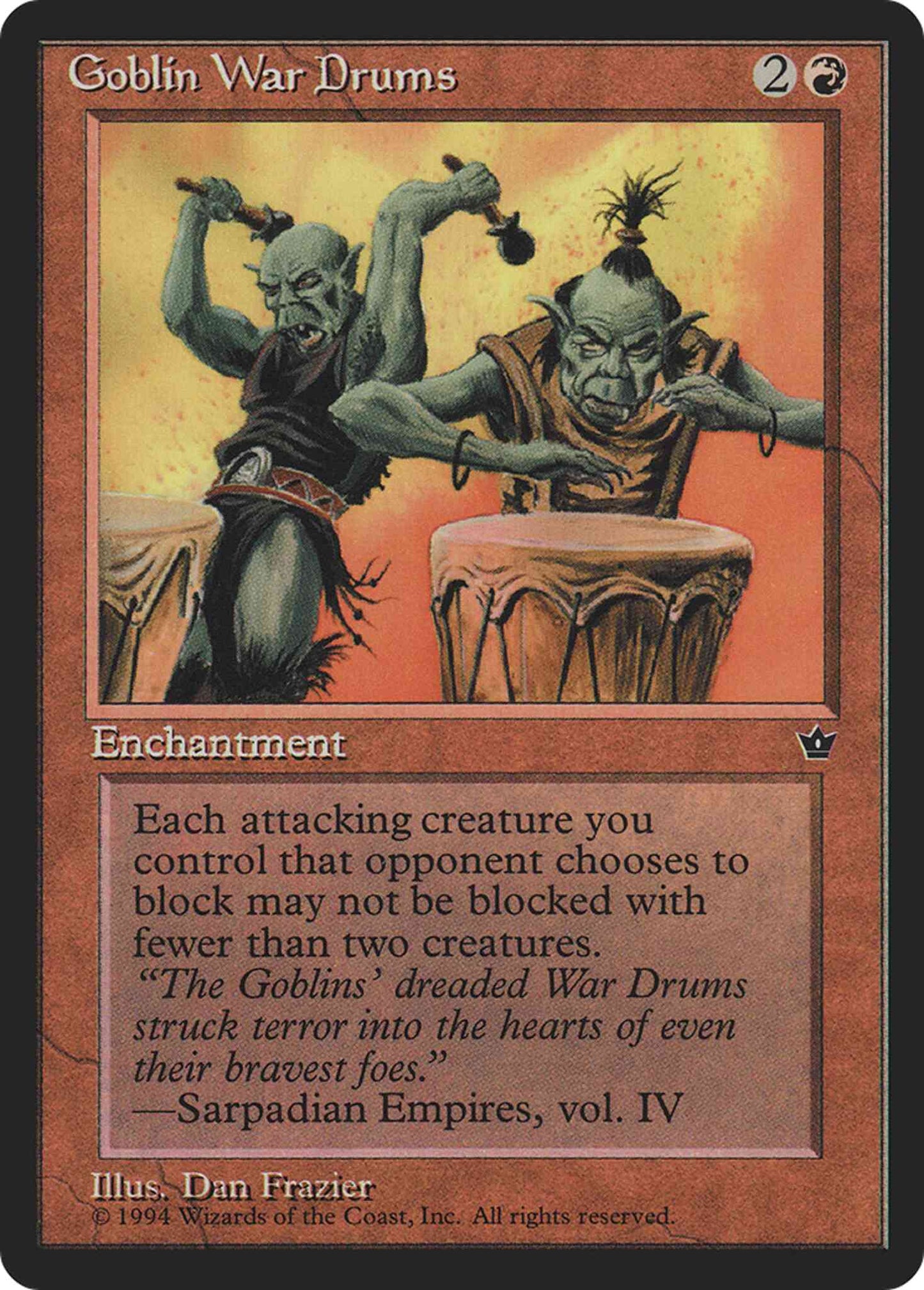 Goblin War Drums [Dan Frazier] [58a] [Fallen Empires] [Non-Foil]