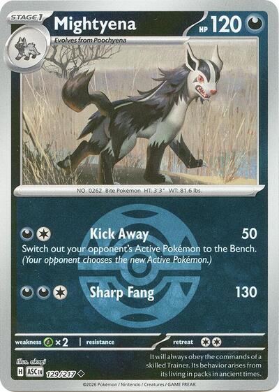 Mightyena - Dusk Ball - 129/217 - Uncommon [me025-129] [Reverse Holo]