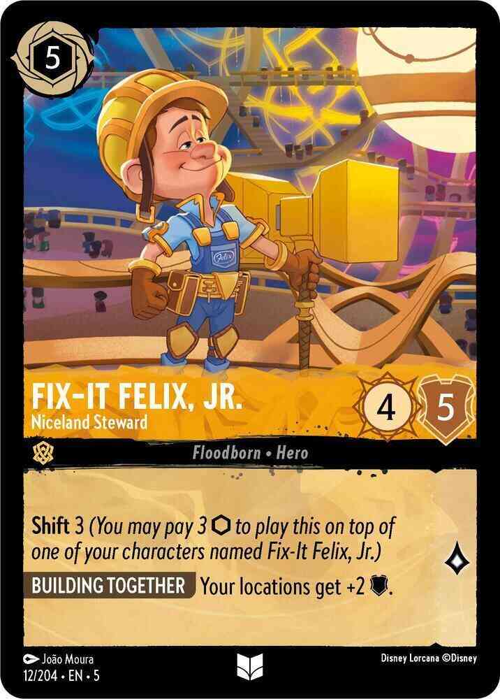 Fix-It Felix, Jr. - Niceland Steward - 12/204 [Shimmering Skies] [Non-Foil]