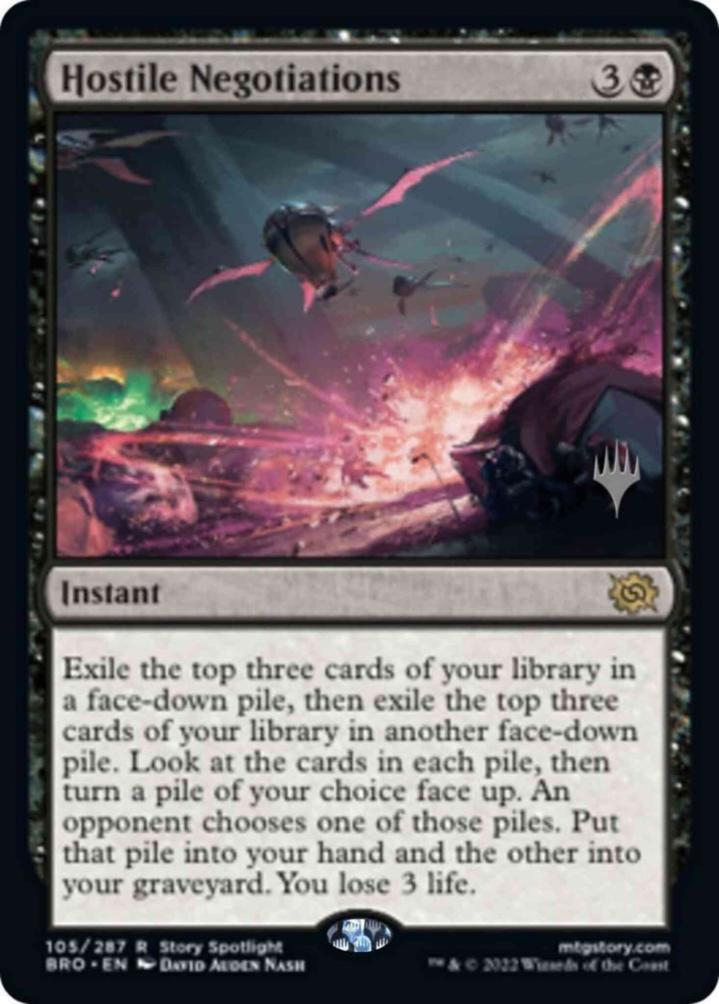Hostile Negotiations [105p] [Promo Pack] [The Brothers' War: Promos] [Non-Foil]
