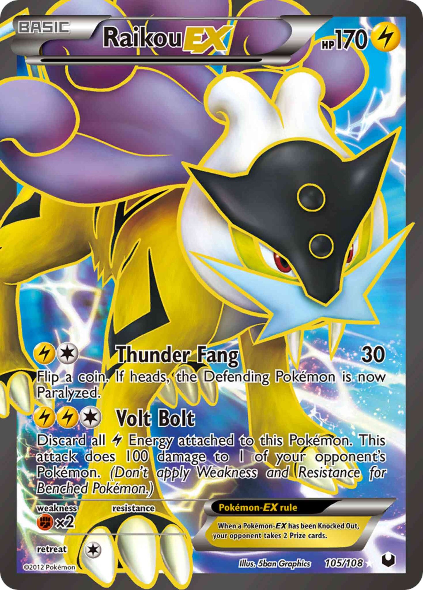 Raikou-EX - 105/108 - Rare Ultra [bw5-105] [Ultra]