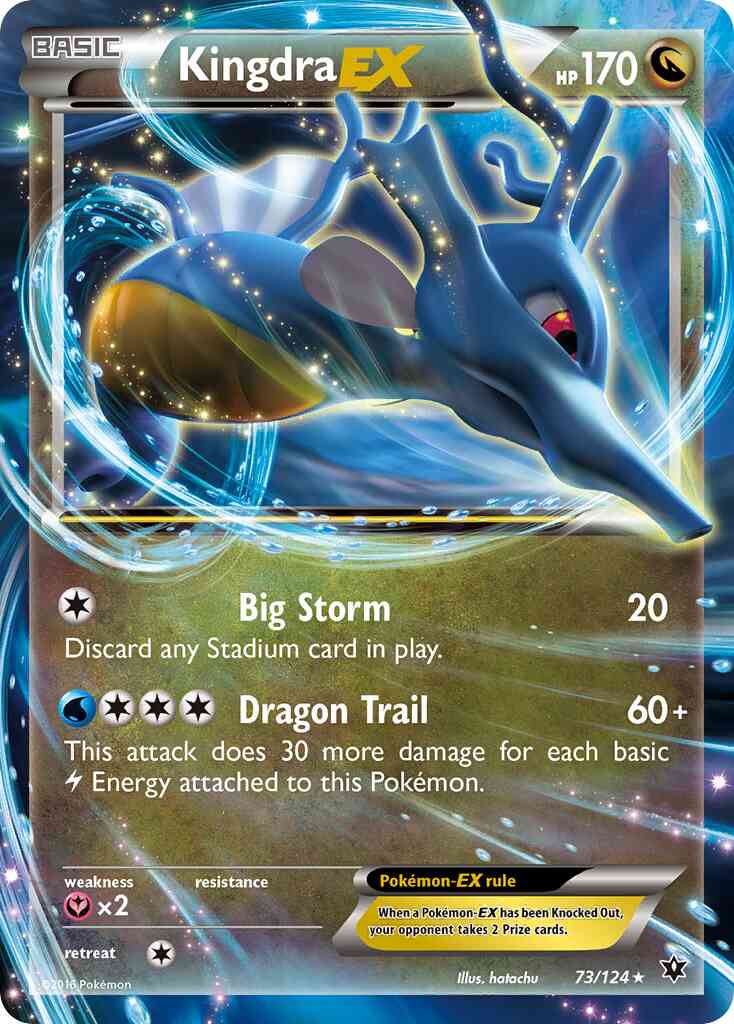 Kingdra-EX - 73/124 - Rare Holo EX [xy10-73] [Ultra]
