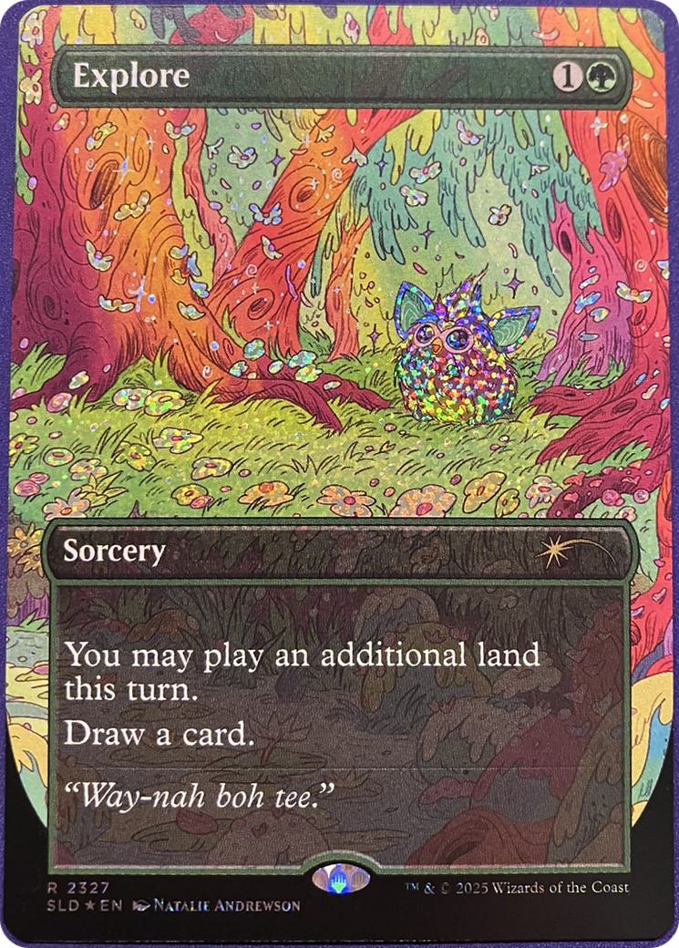 Explore [2327] [Borderless] [Furby: Doo-ay Noo-lah] [Secret Lair Drop] [Confetti Foil]