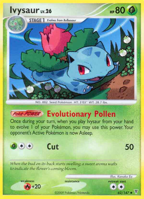 Ivysaur - 62/147 - Uncommon [pl3-62] [Non-Holo]