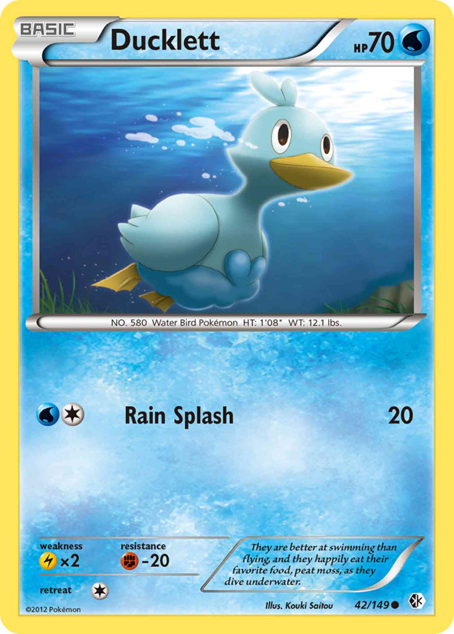 Ducklett - 42/149 - Common [bw7-42] [Reverse Holo]