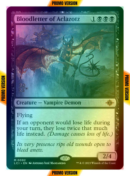 mtg cards like bloodletter of aclazotz [92s] [Prerelease] [The Lost Caverns of Ixalan: Promos] [Foil] – Face to Face Games Language - Condition - SKU:English - Sealed - 35448 Selesnya Card colors may vary Sol Ring (#2093) (foil)