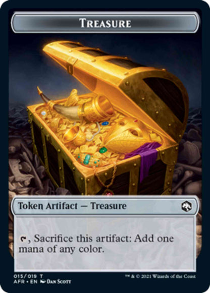 Treasure Token (15) // Wolf Token (14) [AFR/AFR Set Symbol] [Challenger Deck 2022 Tokens ] [Non-Foil]