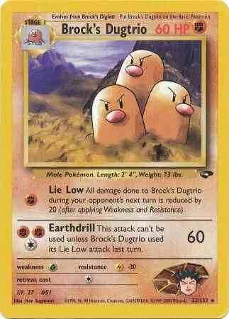 Brock's Dugtrio - 22/132 - Rare - Unlimited [gym2U-22] [Non-Holo]
