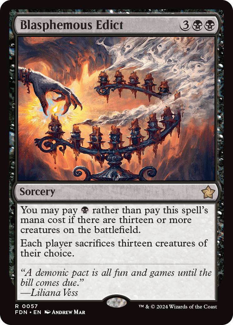 Blasphemous Edict [57] [Foundations] [Non-Foil]