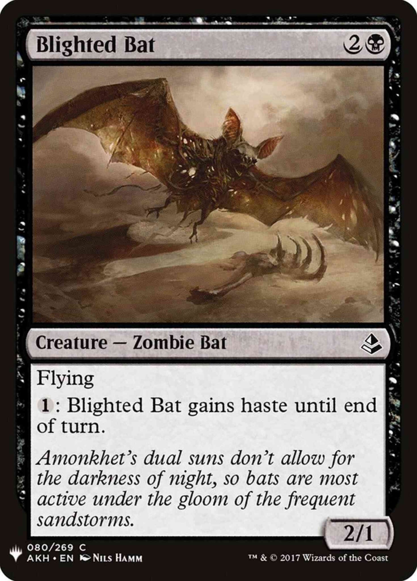 Blighted Bat [AKH-80] [The List] [Non-Foil]