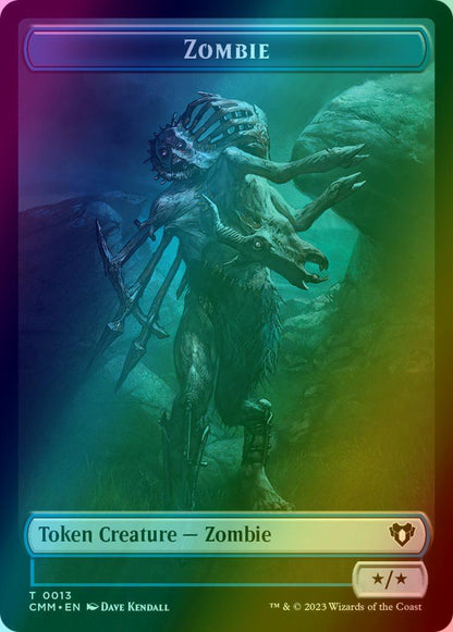 Human Soldier Token (06) // Zombie Token (13) [Commander Masters: Tokens] [Foil]
