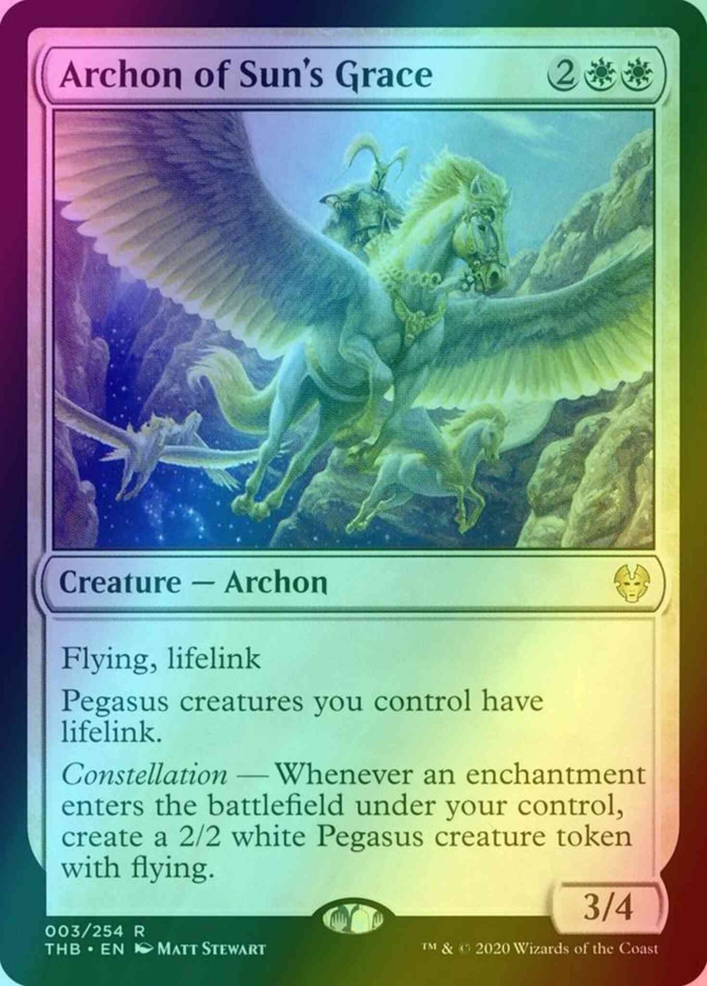 Archon of Sun's Grace [3] [Theros Beyond Death] [Foil]