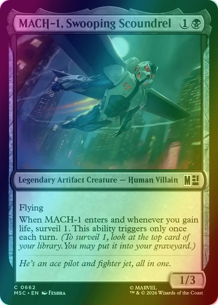 MACH-1, Swooping Scoundrel [662] [Jumpstart] [Marvel Super Heroes: Commander] [Foil]
