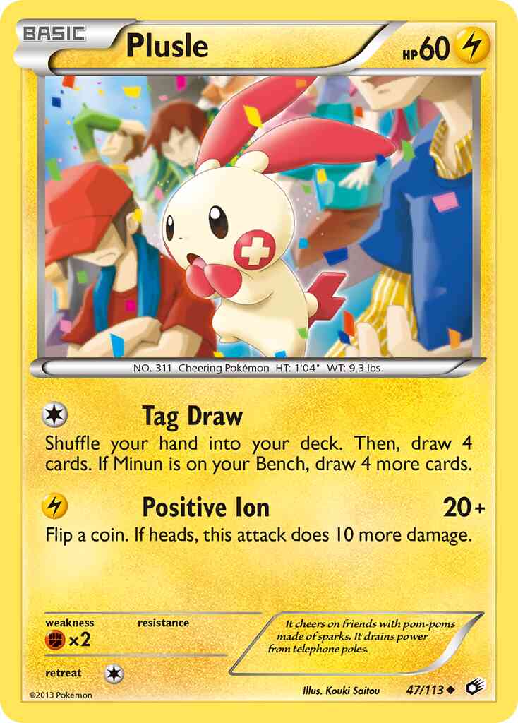 Plusle - 47/113 - Uncommon [bw11-47] [Non-Holo]